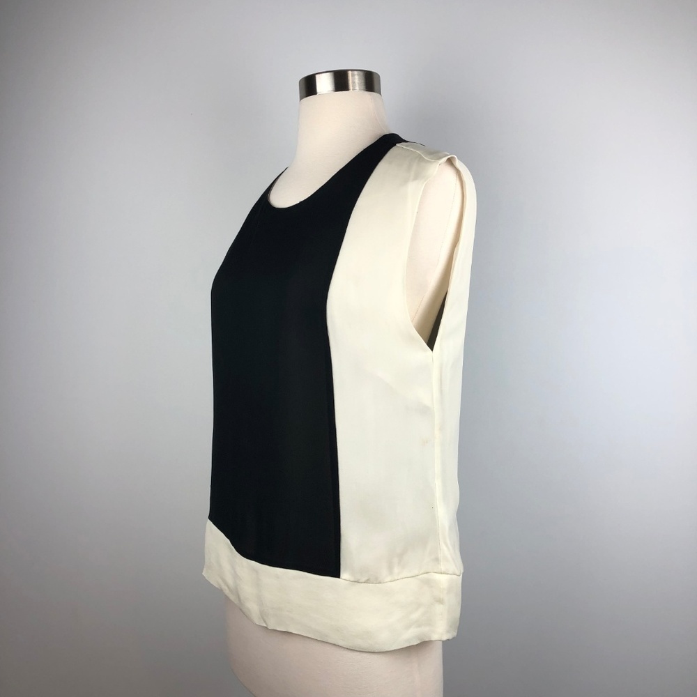 J. Crew Contrast Colorblock Shell Silk Tank - Picture 3 of 8